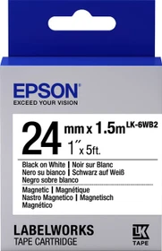 Epson LK-6WB2 Beschriftungsband, 24mm, schwarz/weiß