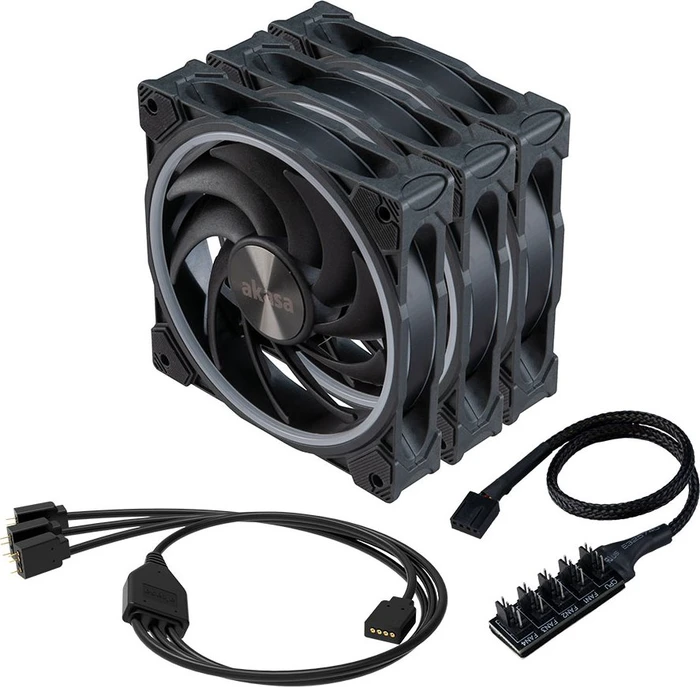 Akasa Soho AR, schwarz, 120mm, 3er-Pack