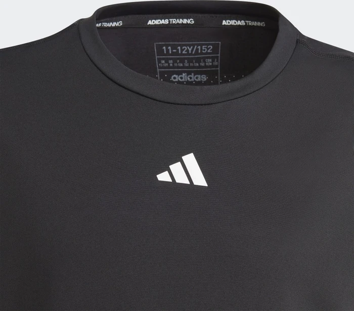 adidas Aeroready 3-Streifen Funktionsshirt kurzarm black/white/grey four (Junior)