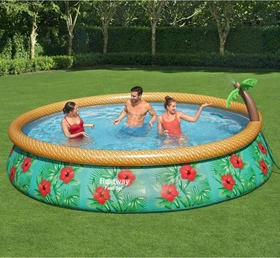 Bestway Paradise Palms Fast Set Quick-Up Pool Set rund 457x84cm