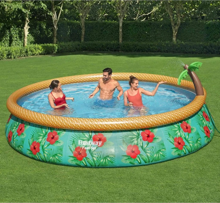 Bestway Paradise Palms Fast Set Quick-Up Pool Set rund 457x84cm