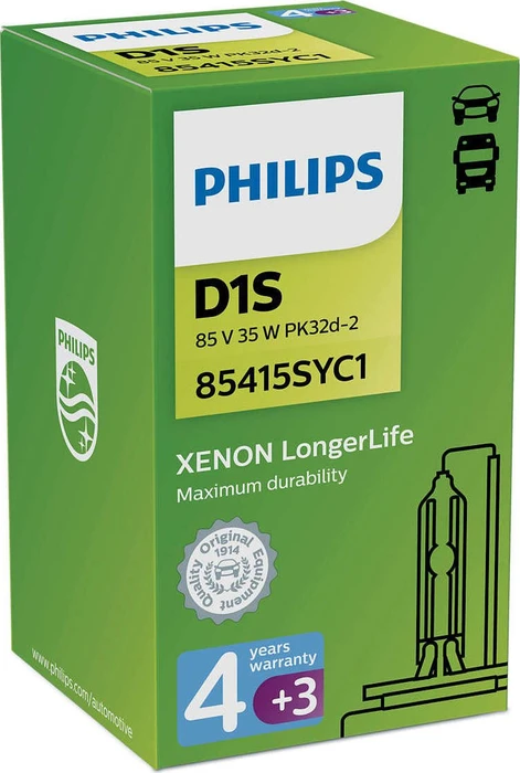 Philips Xenon LongerLife D1S 35W, 1er-Pack Faltschachtel