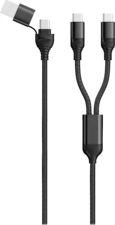 2GO USB / Type C Ladekabel 120cm Duo Type C schwarz