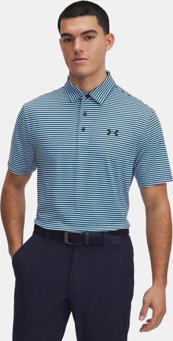 Under Armour Playoff 3.0 Stripe Poloshirt kurzarm ether blue/midnight navy (Herren)