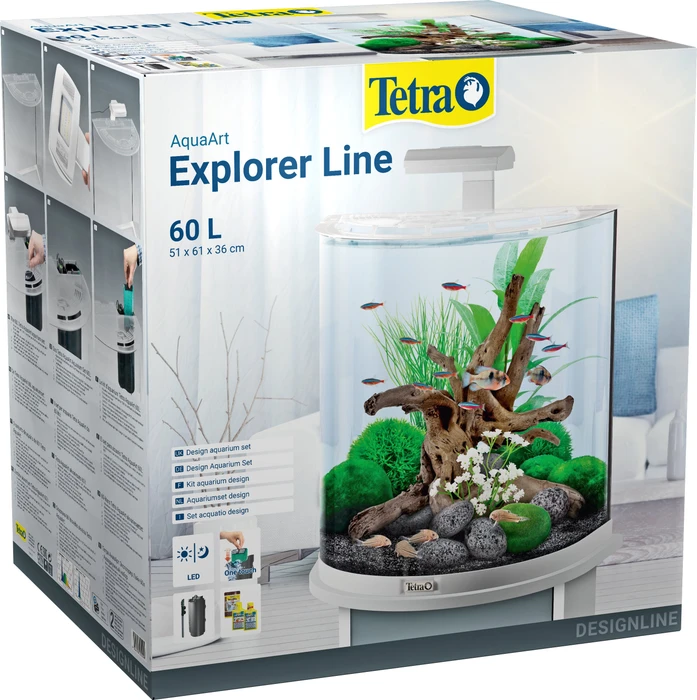 Tetra AquaArt LED Explorer Line Aquarium Komplettset 60l weiß