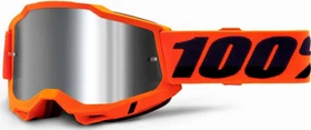 100% Accuri2 Schutzbrille neon orange/mirror silver lens