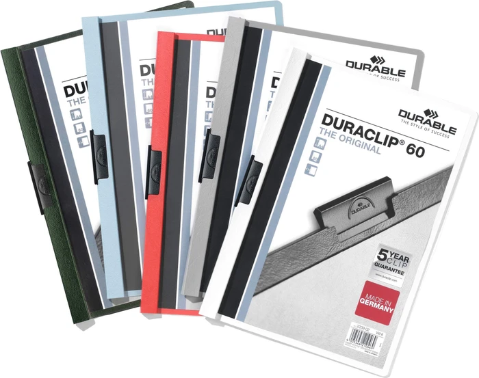Durable Duraclip 60 Klemmmappe, A4, grün/transparent
