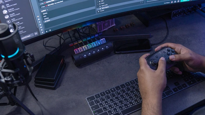 Streamplify Hub CTRL 7 RGB USB-Hub, 7x USB-A 3.0, USB-A 3.0 [Buchse]
