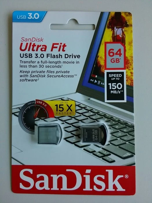SanDisk Ultra Fit 64GB, USB-A, USB 3.2 Gen 1×1