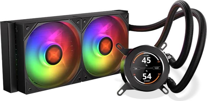 KRUX HydroGlance 240 ARGB LCD 2x120mm