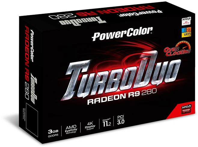 PowerColor Radeon R9 280 TurboDuo OC, 3GB GDDR5, DVI, HDMI, 2x mDP