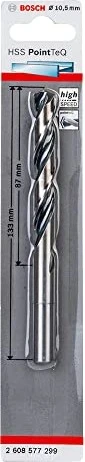 Bosch Professional HSS PointTeQ Spiralbohrer, 10.5x87x133mm, 1 Stück