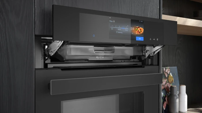 Siemens iQ700 HN978GQM1 Backofen mit Mikrowelle und Dampfunterstützung mattschwarz
