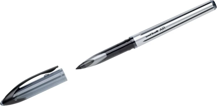 Uni-Ball AIR Medium UBA-188-L Tintenroller (Mine) schwarz/silber, 12er-Pack