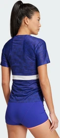 adidas Team France Athletisme Trikot kurzarm semi lucid blue (Damen)