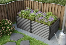 Vitavia Meta 630 Hochbeet 188x96cm granit/schwarz