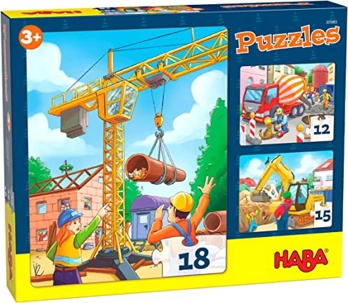 HABA Puzzle Baustellenfahrzeuge