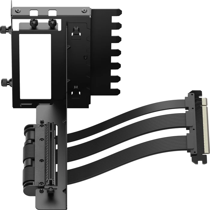 Fractal Design Flex 2 Riser Card Cable, mit vertikaler Grafikkarten-Halterung, gewinkelt, PCIe 4.0, 195mm, schwarz