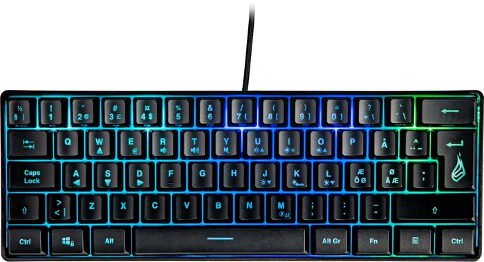 Verbatim SureFire KingPin X1 60% Gaming Keyboard, LEDs RGB, schwarz, USB, ND