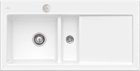 Villeroy & Boch Subway 60 flat flächenbündig Becken links mit Ablauffernbedienung weiß alpin