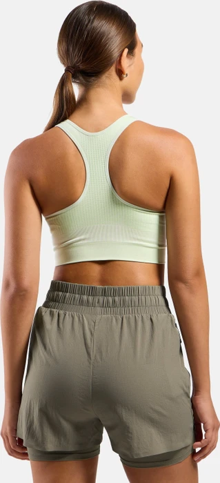 Odlo Seamless High mit Reißverschluss Sport-BH patina green/ambrosia (Damen)