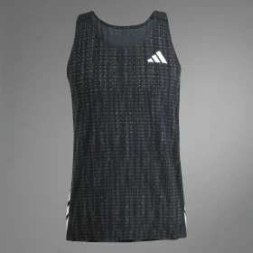 adidas Adizero Singlet Laufshirt ärmellos carbon/black (Herren)