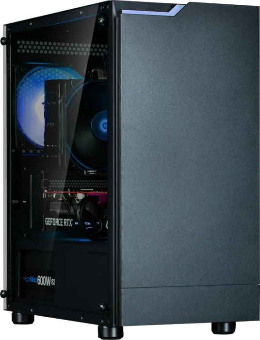 Zalman T4 Plus Black, Glasfenster