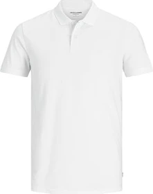 Jack & Jones Einfarbig Poloshirt kurzarm weiß (Herren)