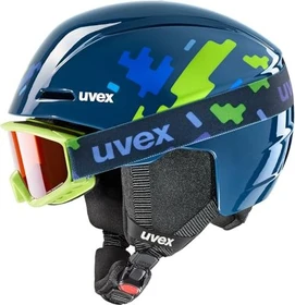 UVEX Viti Set Helm blue puzzle (Junior)