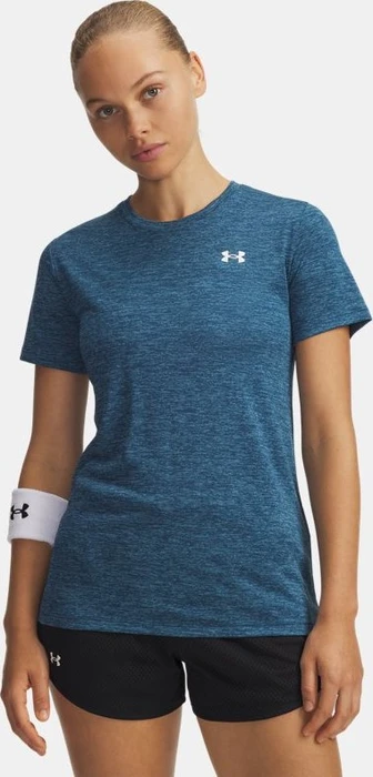 Under Armour Tech Twist Funktionsshirt kurzarm wham blue/white (Damen)