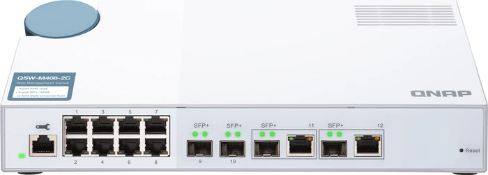 QNAP QSW-M400 Desktop Gigabit Managed Switch, 8x RJ-45, 2x SFP+, 2x RJ-45/SFP+