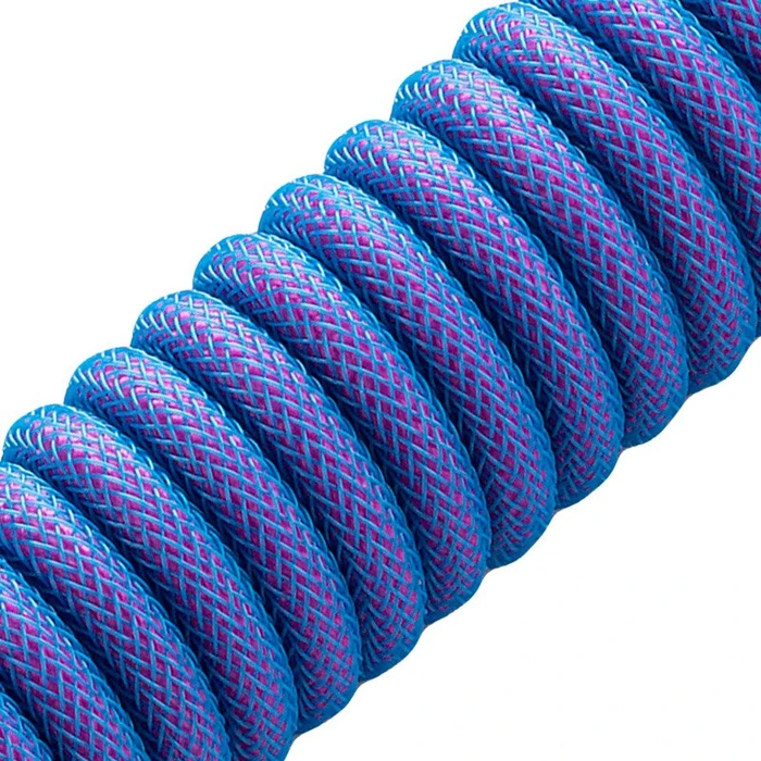 CableMod Classic Coiled Keyboard Cable USB Micro-B auf USB-A, Tastaturkabel (Spiral-Textilkabel), 1.5m, Galaxy Blue