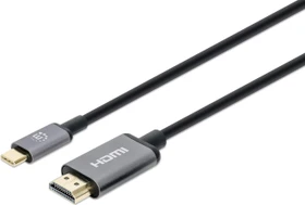 Manhattan USB-C 3.1 [Stecker] auf HDMI [Stecker] 4K 60Hz Adapterkabel schwarz, 1m (153591)