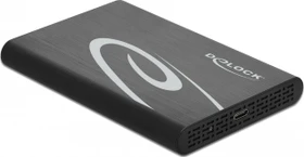 DeLOCK SuperSpeed USB External Enclosure for 1x 2.5" SATA HDD / SSD, 2.5", USB-C 3.1