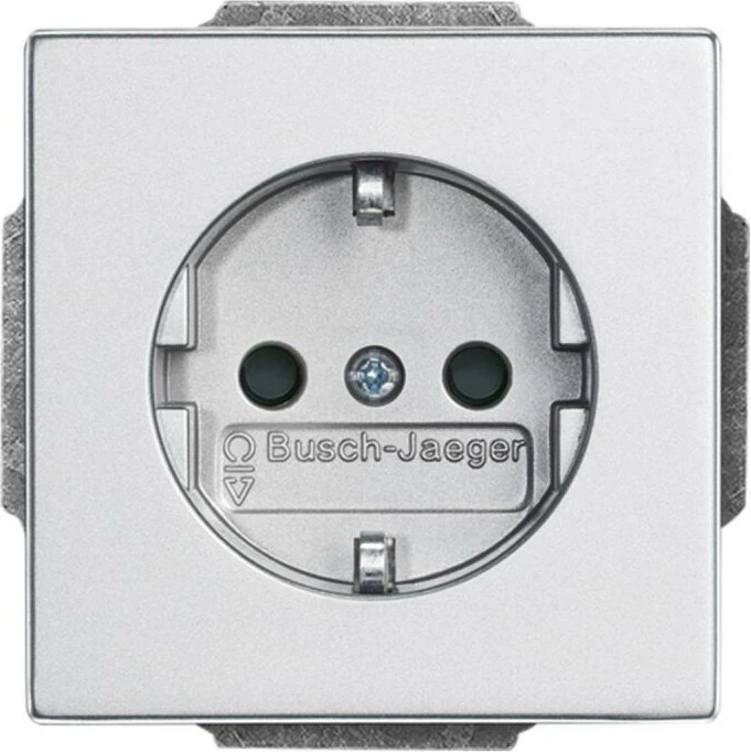 Busch-Jaeger Future Linear SCHUKO Steckdosen-Einsatz, alusilber (23 EUCB-83)