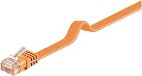 goobay Flach-Patchkabel, Cat6, U/UTP, RJ-45/RJ-45, 10m, orange