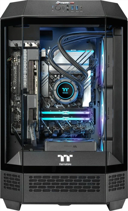 Thermaltake Toughline Liquid T300i, schwarz, Core i5-14600KF, 32GB RAM, 2TB SSD, GeForce RTX 4070 SUPER