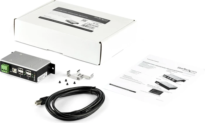 StarTech Industrial Railmount USB-Hub, 4x USB-A 2.0, USB-B 2.0 [Buchse]
