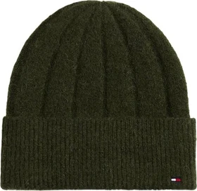 Tommy Hilfiger Flag mit flauschiger Wolle Beanie huntsman green