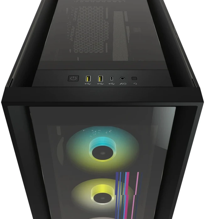 Corsair iCue 5000X RGB Signature Series Glitch, schwarz, Glasfenster