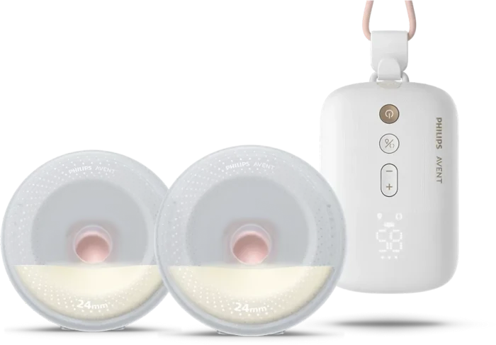 Philips Avent SCD553/11 Hands Free Elektrisches Doppel-Milchpumpen Starter-Set
