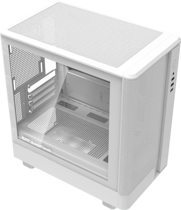 DarkFlash DB330M Mesh White, Glasfenster