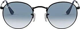 Ray-Ban RB3447 Round Metal 50mm black/light blue gradient