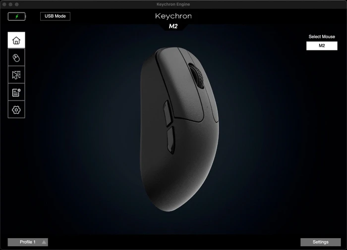Keychron M2 Wireless Mouse weiß, USB/Bluetooth