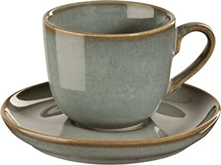 ASA Selection saisons Cappuccinotasse mit Untertasse eucalyptus grün, 2-tlg.