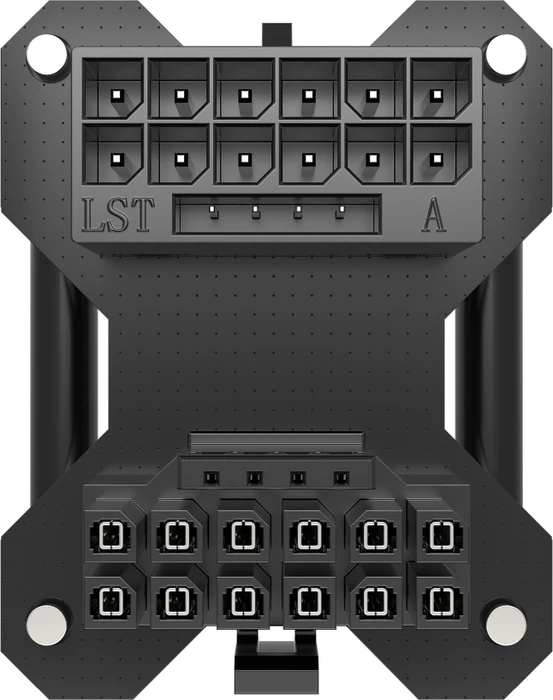Corsair 12V-2x6 Winkeladapter 180°, PCIe 5.1 GPU Power Bridge, Stil A, Sense Pins innen, schwarz