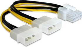 DeLOCK 8-Pin PCIe zu 2x 4-Pin Molex Adapter 15cm (82397)