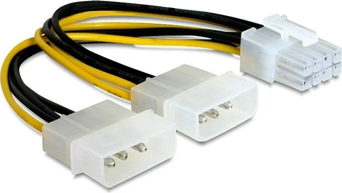 DeLOCK 8-Pin PCIe zu 2x 4-Pin Molex Adapter 15cm