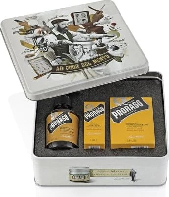Proraso Wood & Spice Bartshampoo 200ml + Balsam 100ml + Bartöl 30ml Geschenkset