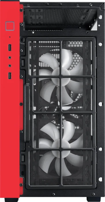 SilverStone Redline Series RL08, rot/schwarz, Glasfenster